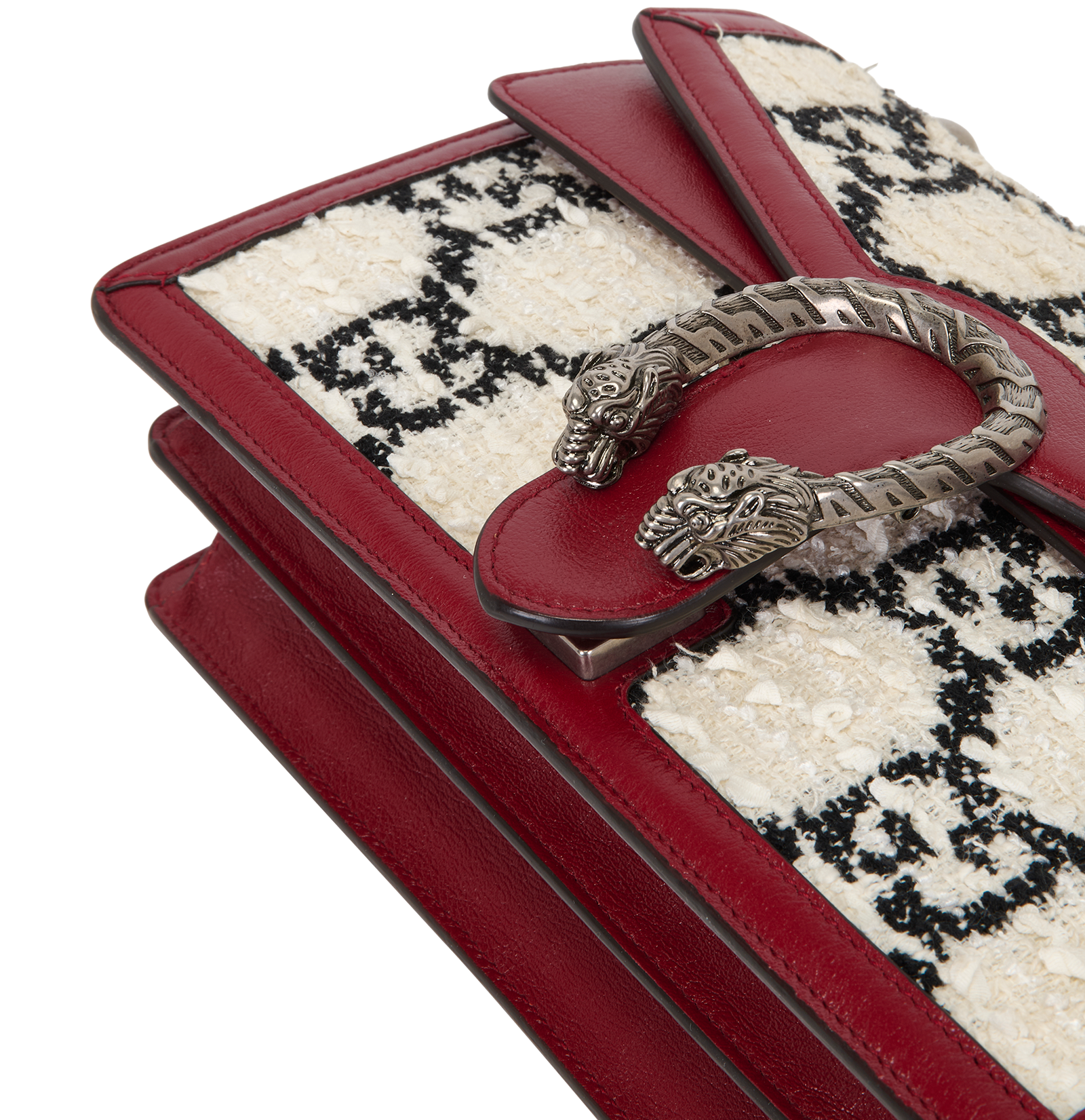 Tweed Medium Dionysus, &pound;950, Handbags, Red/White, Fabric/Leather/Tweed, Other view